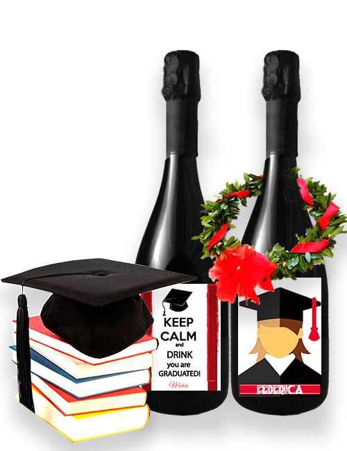 Bottiglie vino personalizzate Laurea